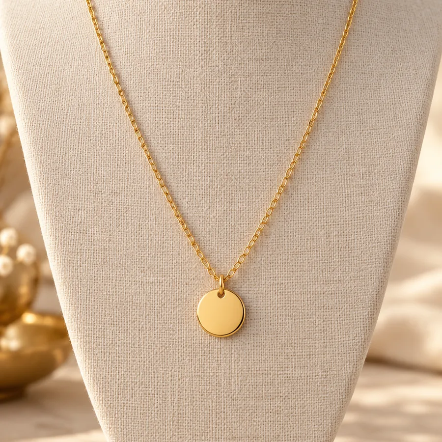 Collar con dije circular